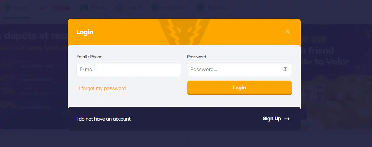 ValorBet login guide for Indian players